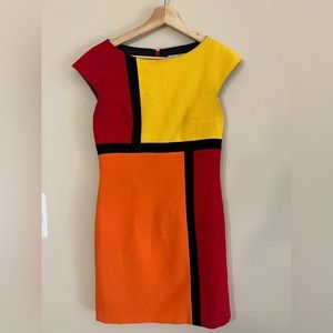 Hannah Hardy Mondrian color block sheath dress